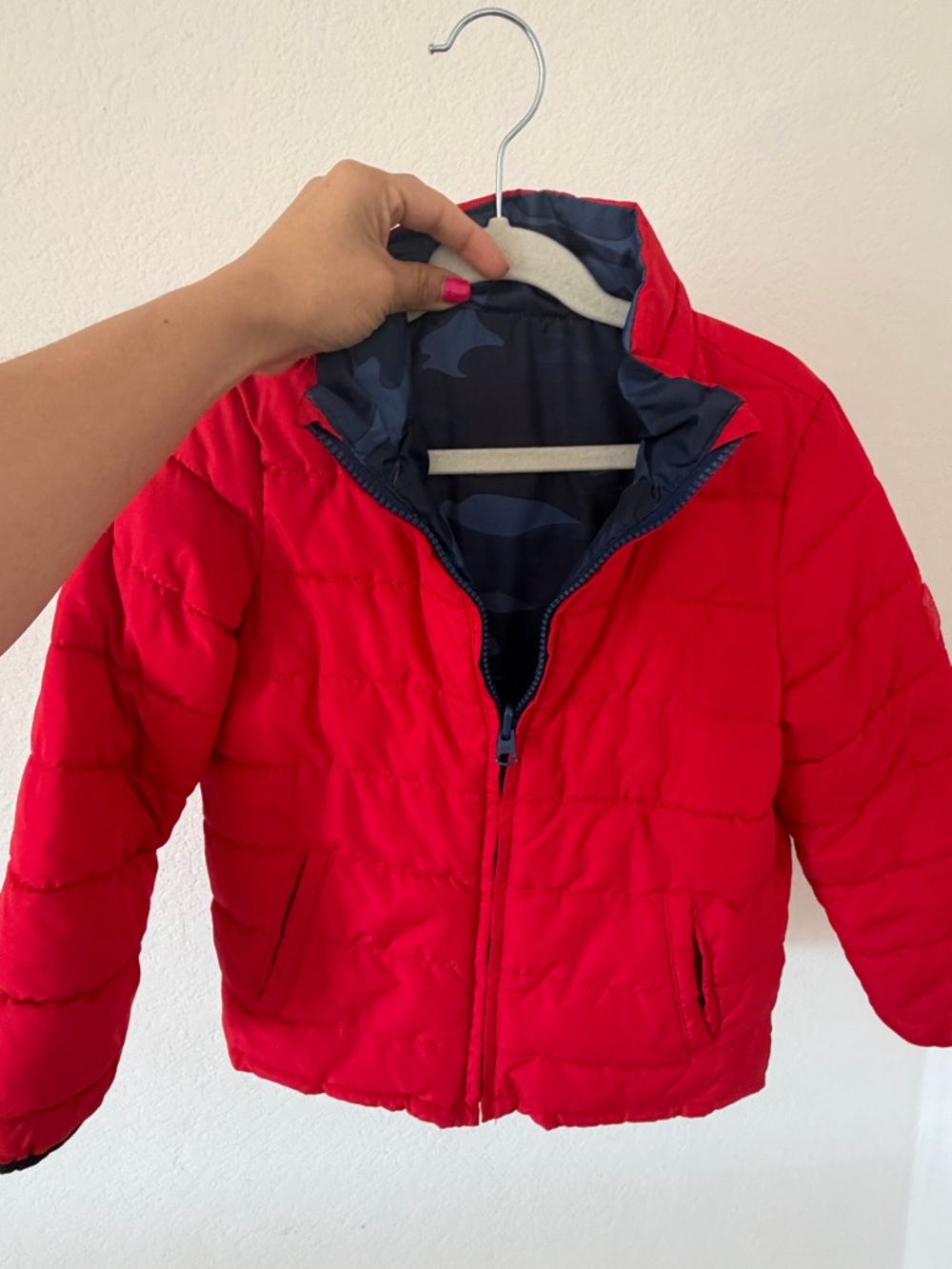 Kids Red Puffer Jacket - Lightweight Warmth